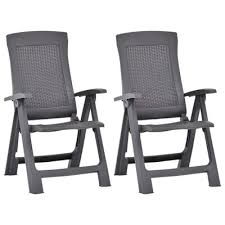 Free delivery to uk mainland on all orders over £50. Vidaxl Garden Reclining Chairs 2 Pcs Plastic Mocca Vidaxl Co Uk