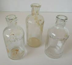 3 Antique Listerine And Lavoris Glass