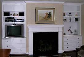 Cabinets Beside Fireplace Fireplace