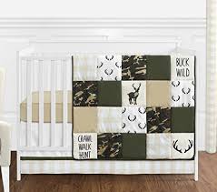 Woodland Camo Baby Boy Crib Bedding