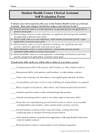 As part of the process, you may be asked to provide an assessment of your own work. Self Evaluation Form Templates Pdf Download Fill And Print For Free Templateroller