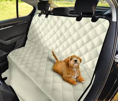 Beige Car Back Seat Pet Covers Back