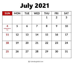 July came from julius caesar, a famous roman general. Printable Cute Blank July 2021 Calendar With Holidays