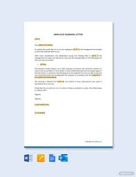 warning letter template 15 free word