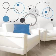 Blue Bubbles Shapes Wall Decals Posted