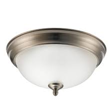 Globe Electric Aline 11 In Brushed Steel Flush Mount Light Fixture 65185 The Home Depot