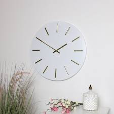 round white gold wall clock