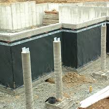 In this method, pressure on the structures caused by water is relieved and a pipe is installed at the footer to drain water. Dimpled Membrane Products For Poured Concrete Foundation