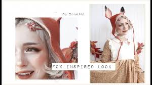fox inspired makeup outfit ft