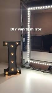 Diy Vanity Mirror I Used Any Mirror And Led Strip Lights Diy Vanity Mirror Closet Lighting Diy Diy Vanity