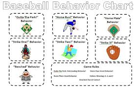 Baseball Behavior Chart Pretty Little Posters