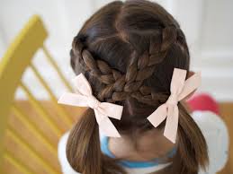 All you need to do for this one is make two braids on each side, starting at the top of the head and loosely flowing back. Very Easy Hair Styles For Girls From Toddlers To School Age