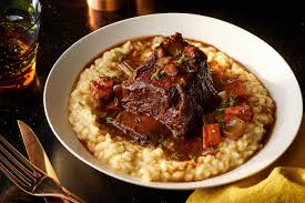 cola braised short ribs with risotto