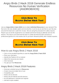 Angry Birds 2 Hack 2018 Generate Endless Resources No Human Verification  [ANDROID/IOS]