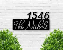 Metal House Numbers Address Plaque