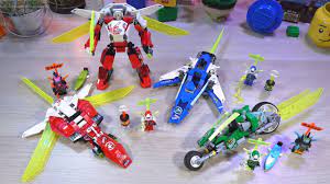 LEGO Ninjago Kai's Mech Jet, Jay & Lloyd's Velocity Racers review! 71707  71709 - YouTube
