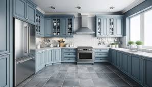 what color cabinets with gray floors