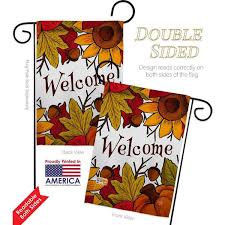 Autumn Welcome Garden Flag Double Sided