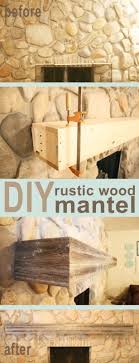 Wood Mantel On A Stone Wall