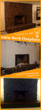 Painting A Lava Rock Fireplace