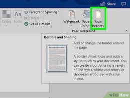 Styles in the css backgrounds and borders module allow filling backgrounds with color or an image (clipped or resized), or modifying them in other ways. How To Add A Border To Word Wikihow