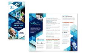 Ocean Aquarium Brochure Template Word Publisher