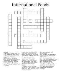 international foods crossword wordmint