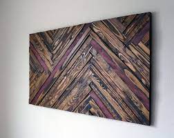 Purple Heart Wood Wall Art Purple
