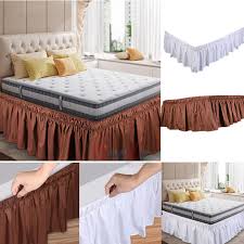 Elastic Bed Skirt Dust Ruffle Easy Fit