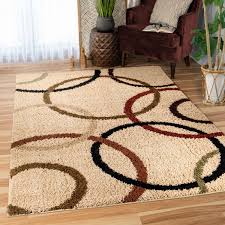 bisque indoor geometric area rug