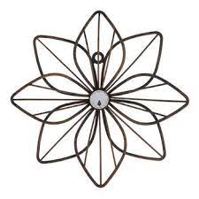 Distressed Gold Metal Flower Wall Decor