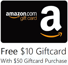 free 10 amazon credit with 50 gift