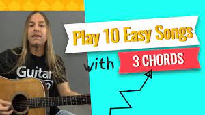 40 easiest songs to play on guitar for beginners to find the guitar tabs/chords for these songs, you can find them here at: Play 10 Easy Songs With Only 3 Guitar Chords Beginner Guitar Lessons Steve Stine Youtube