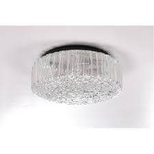 Vintage Glass Ceiling Lamp By Helena