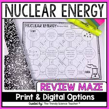 Nuclear Energy Review Maze Printable