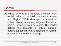 Components Of Critical Thinking     Nursing    
