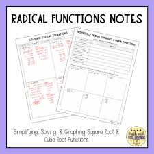 Radical Functions Guided Notes Bundle
