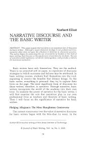 narrative discourse and the basic writer 