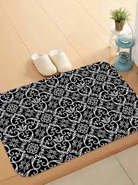 damask pattern floor mat