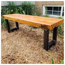 Outdoor Thick Wood Bench With H Style