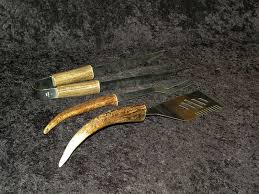 Barbecue Tools With Elk Antler Handles