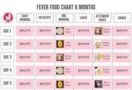 fever food chart for es and toddlers