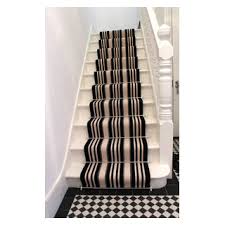 white striped stair carpet runner