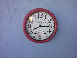 Vintage Metal Wall Clock Shabby Chic
