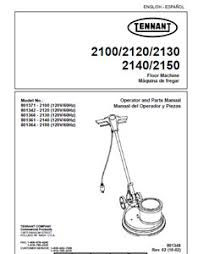 parts manual for tennant 2100 2120