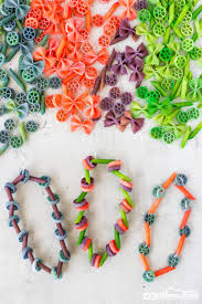 dye pasta for necklace crafts