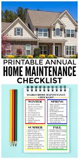 Everyone knows home maintenance is important. Yearly Home Maintenance Checklist