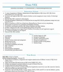 Junior Sql Dba Resume Example The Energy And Resource