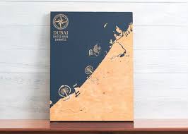 Dubai United Arab Emirates Map Engraved Wood Coastal Chart - Etsy gambar png