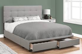 q602 grey upholstered bed frames l